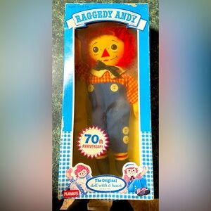 RAGGEDY ANDY - 70th Anniversary  -THE ORIGINAL doll with a heart. Vintage- 12”